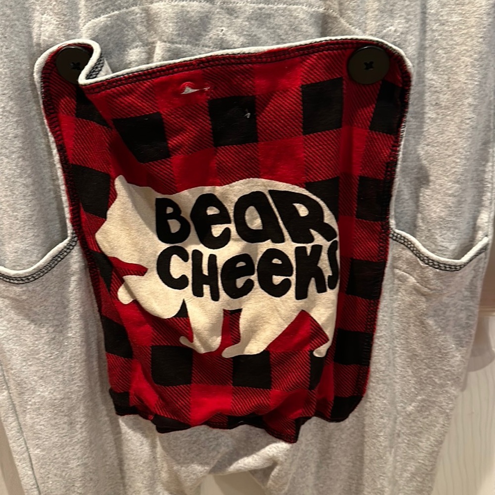 Lazy One Bear Bottom Lake Tahoe Unisex Onesie Flap Long John Pajama PJ Small